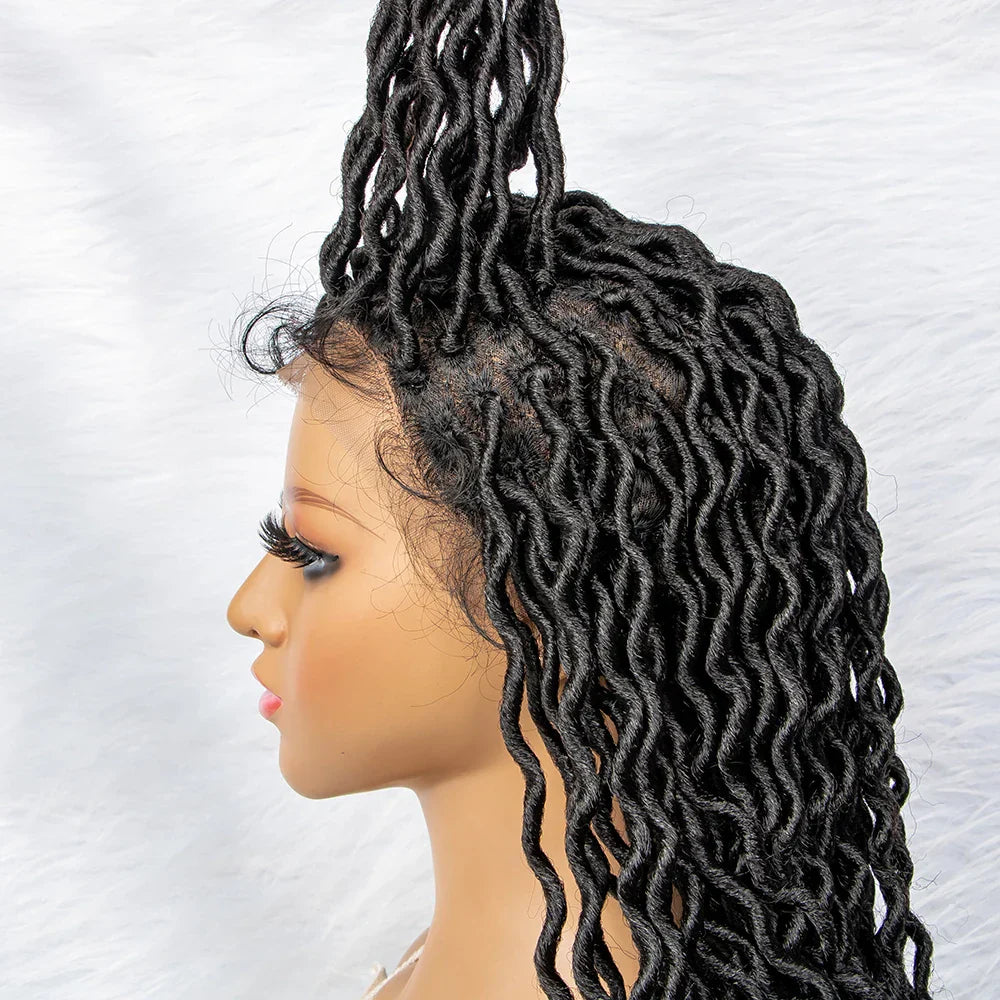 34" Dreadlocks Braided Wig | Full Lace Front with Baby Hair
