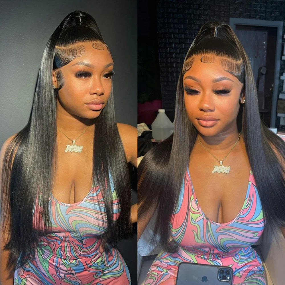 360 Lace Wig | Brazilian Bone Straight Hair | 13x6 & 13x4 Lace Frontal Wigs | 30-36 Inches