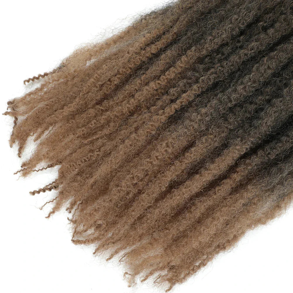18" Marley Twist Braiding Hair | Crochet Braids | Afro Twist Kinky Hair Extensions | Ombre Colors | 30 Strands/Pack