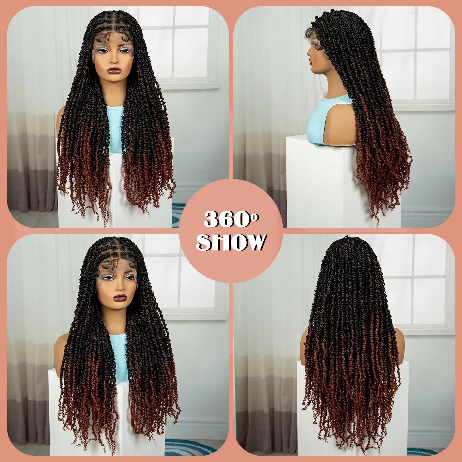 30" Twisted Braids Wig | HD Full Lace | Baby Hair | Long Braids