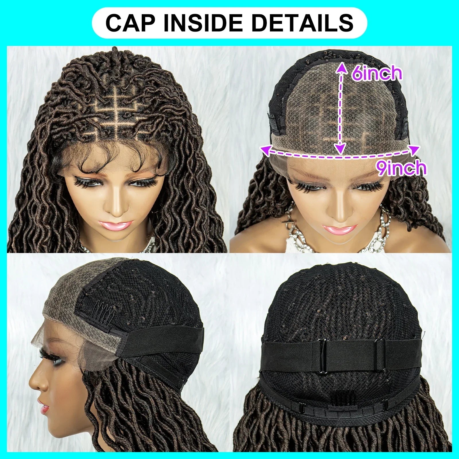 32 Inch Goddess Locs Lace Front Wig | Curly Ends | Faux Locs | Synthetic Hair | With Baby Hair