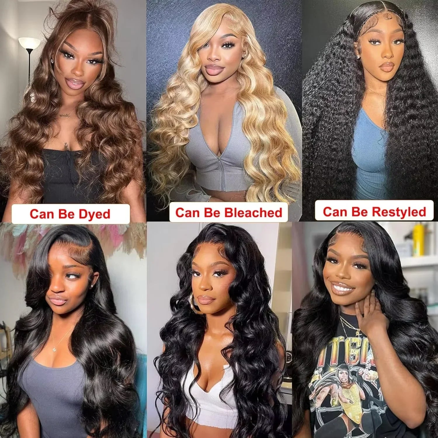 38-40" Loose Body Wave Brazilian Remy Hair Bundles | Water Wave Accents | 1/3/4 PCS Weave Extensions