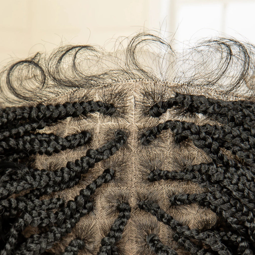 32 Inch Senegalese Twist Braided Wig - Knotless - Full Lace - Synthetic - with Baby Hair