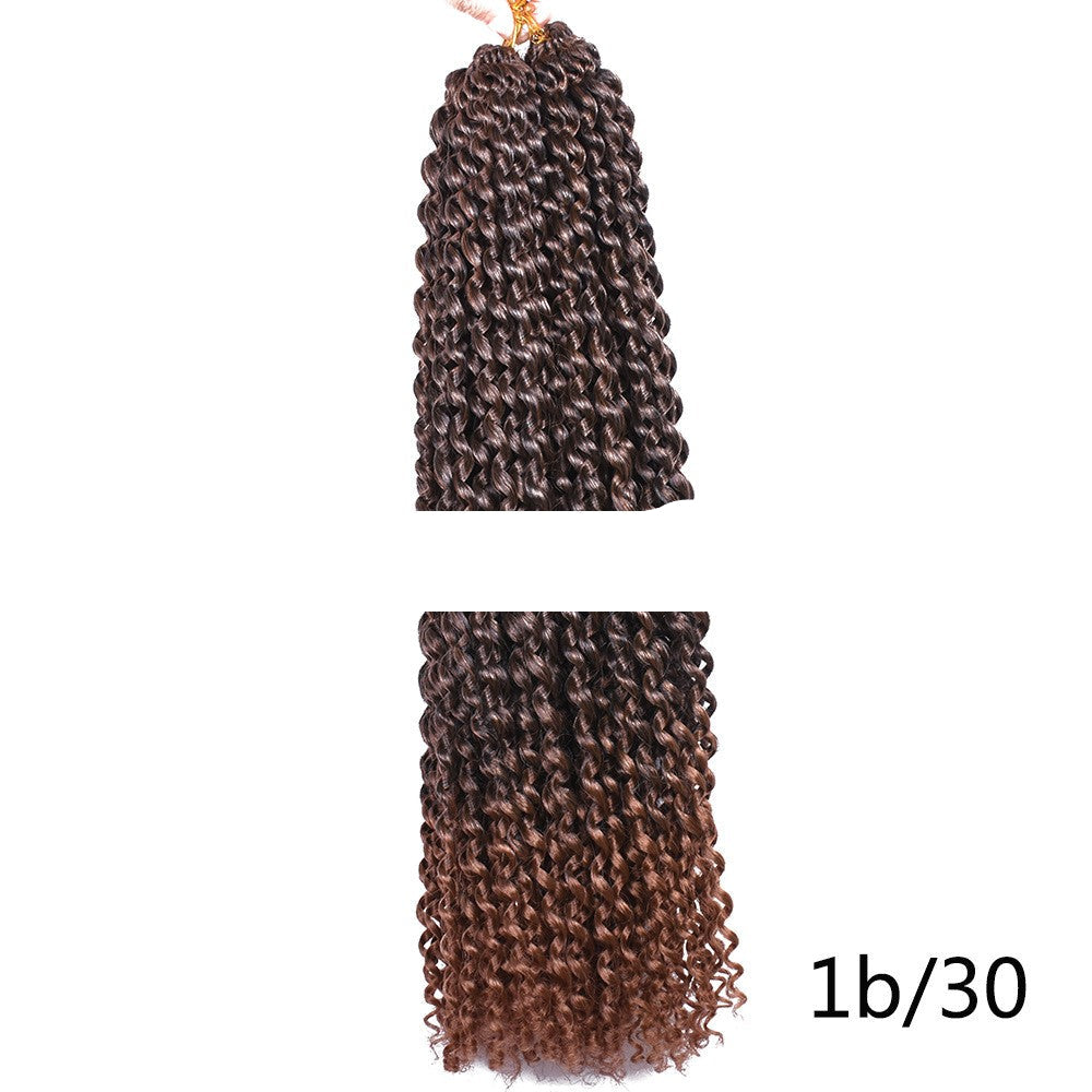 18-Inch European and American Style Wig Passion Twist Water Ripple Wig Water Wave Crochet Chemical Fiber Wig