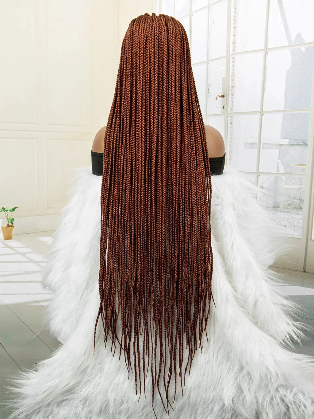 350# Blonde HD Full Lace Braided Wig | Knotless Box Cornrows | Crochet Braids | Synthetic Braids for Black Women