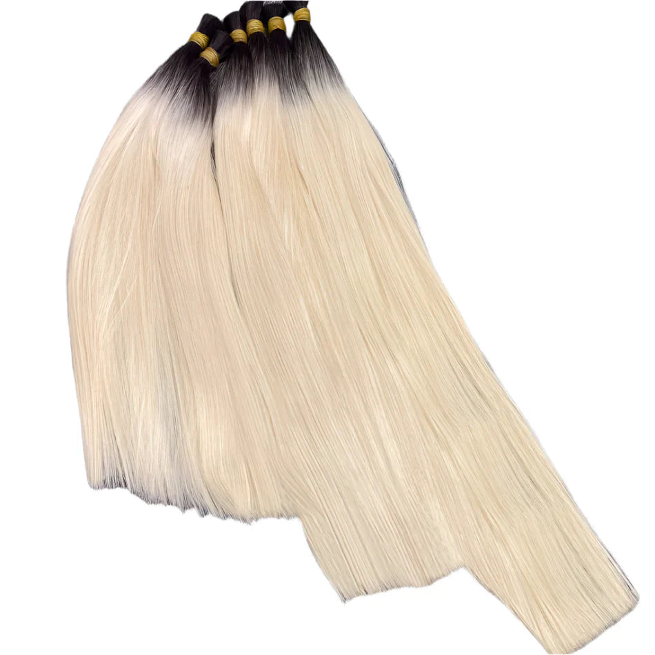 613 Human Hair Bulk | No Weft | Brazilian Remy Hair | Honey Blonde | For Braiding & Extensions