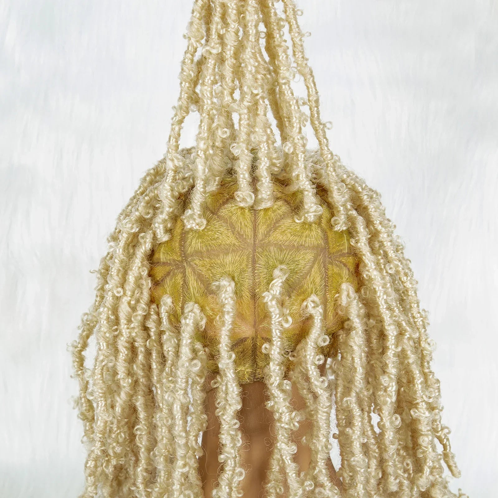 14" Blonde Dreadlock Braided Wig | Full Lace Afro Curly