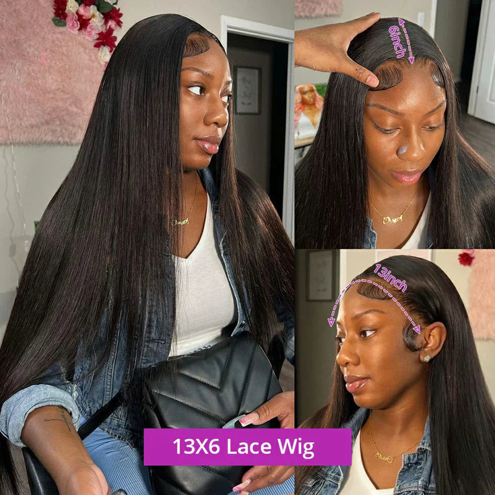 360 Lace Wig | Brazilian Bone Straight Hair | 13x6 & 13x4 Lace Frontal Wigs | 30-36 Inches