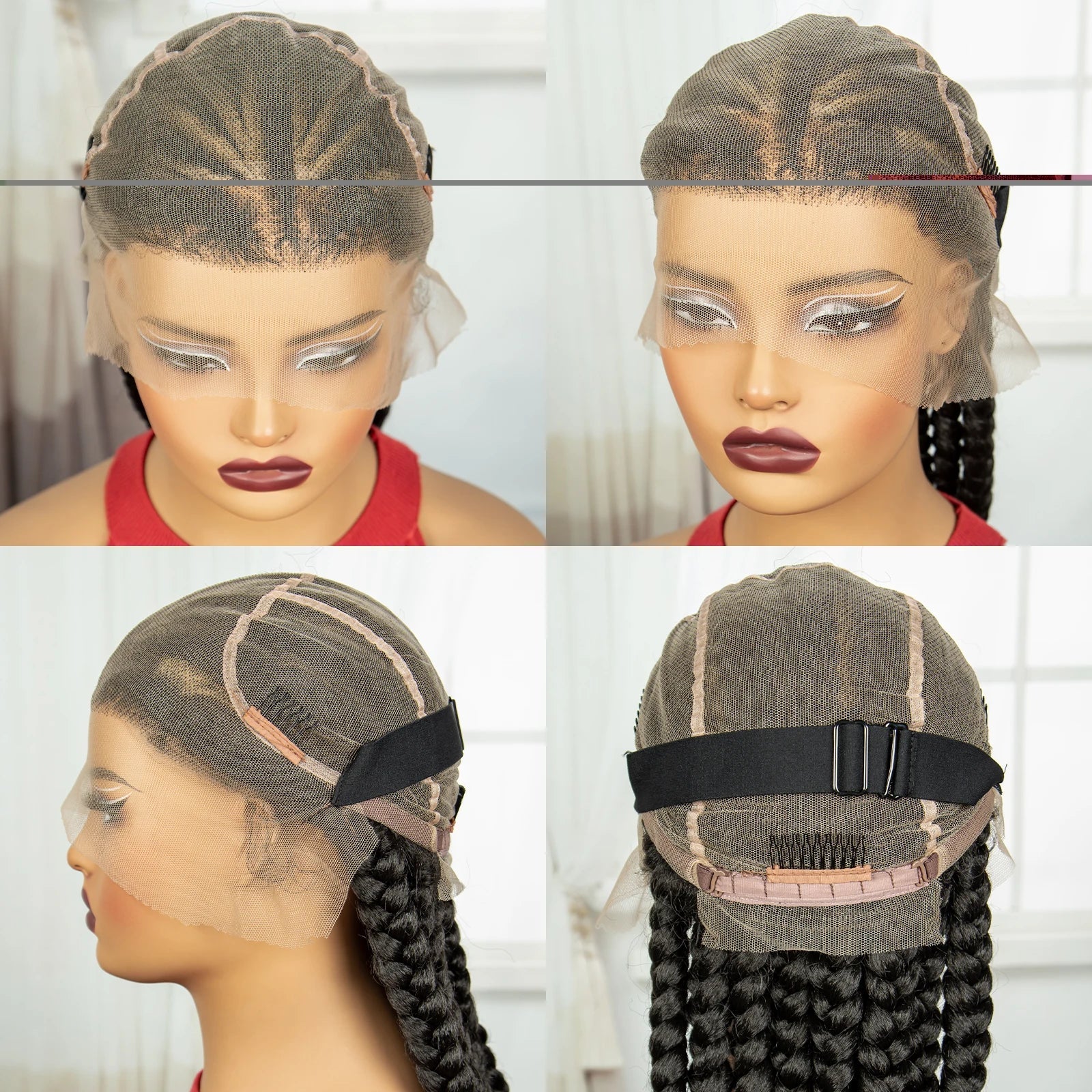 26" Natural Cornrow Braids Wig | Transparent Full Lace | Baby Hair