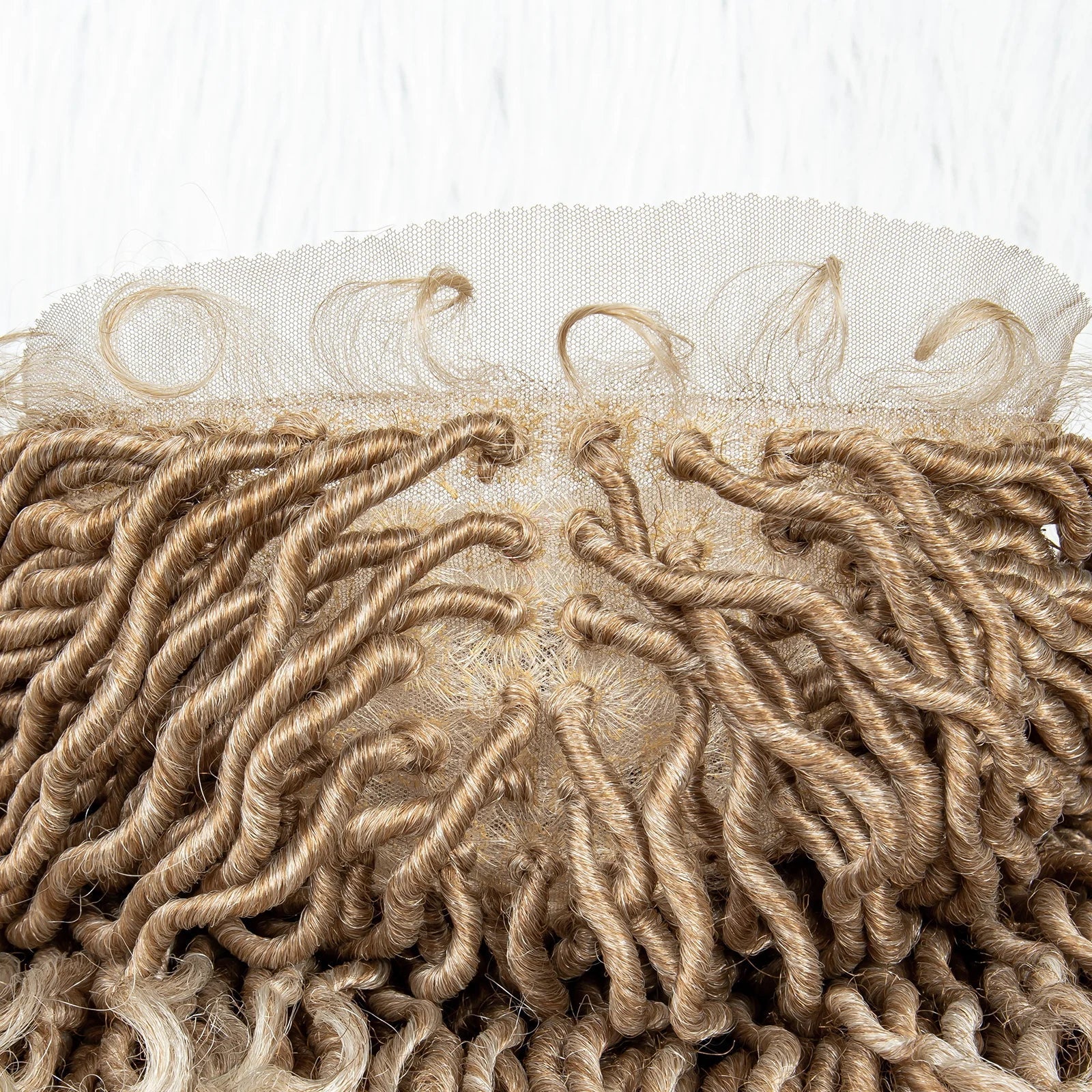 32" Burgundy Curly Dreadlocks Braided Wig | Lace Front with Baby Hair