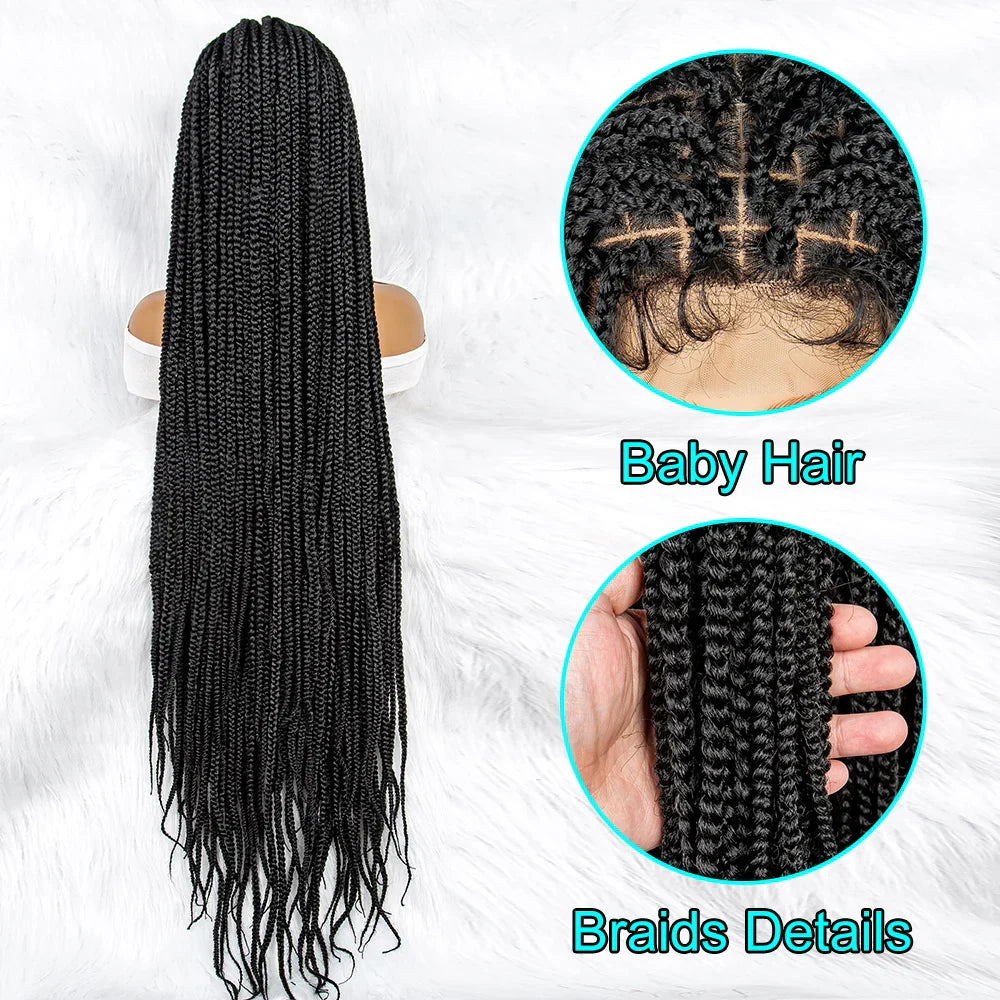 40" Cornrow to Knotless Box Braids Wig | Full Lace