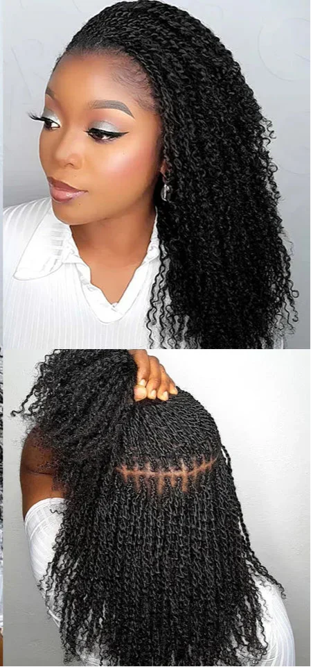 Afro Kinky Bulk Human Hair Extensions | 10"-22" 50g Brazilian Remy for Braiding & Dreadlocks (Natural Colors, Long-Lasting)