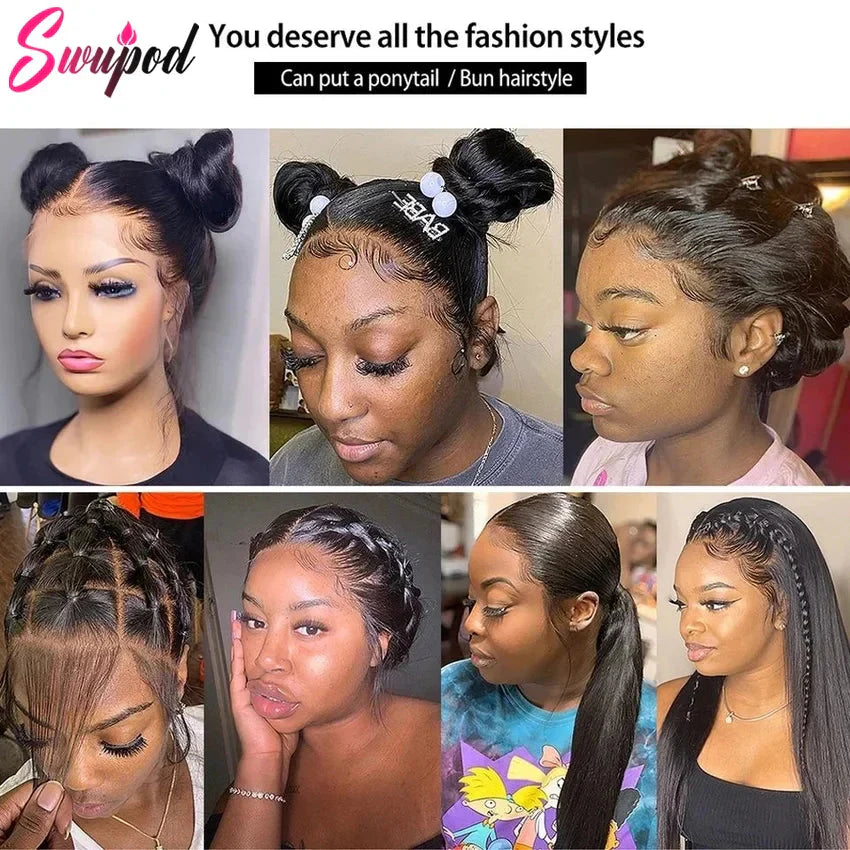 360 & 13x4/13x6 HD Lace Front Wig | Bone Straight | Brazilian Remy Hair | Transparent Lace