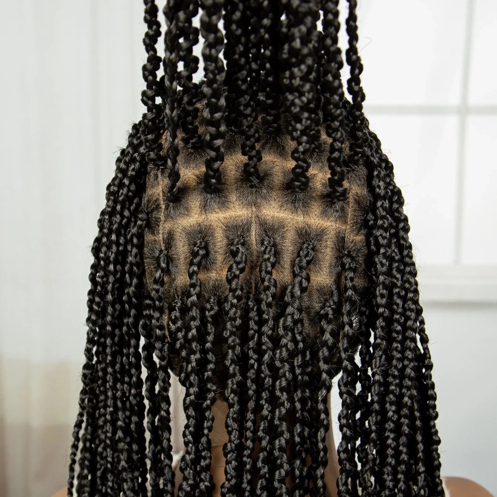 36" Cornrow Knotless Box Braids Wig | Full Lace Frontal | Baby Hair