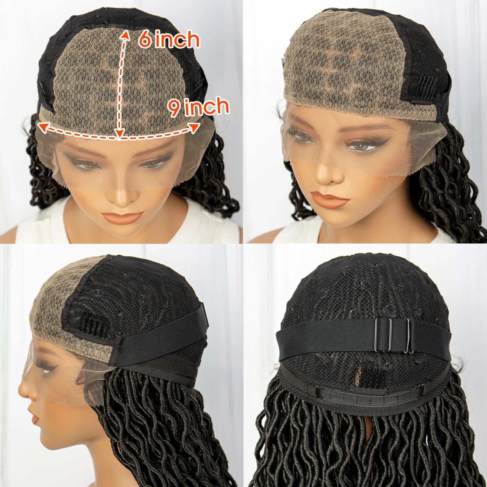 32 Inch Goddess Locs Lace Front Wig | Curly Ends | Faux Locs | Synthetic Hair | With Baby Hair