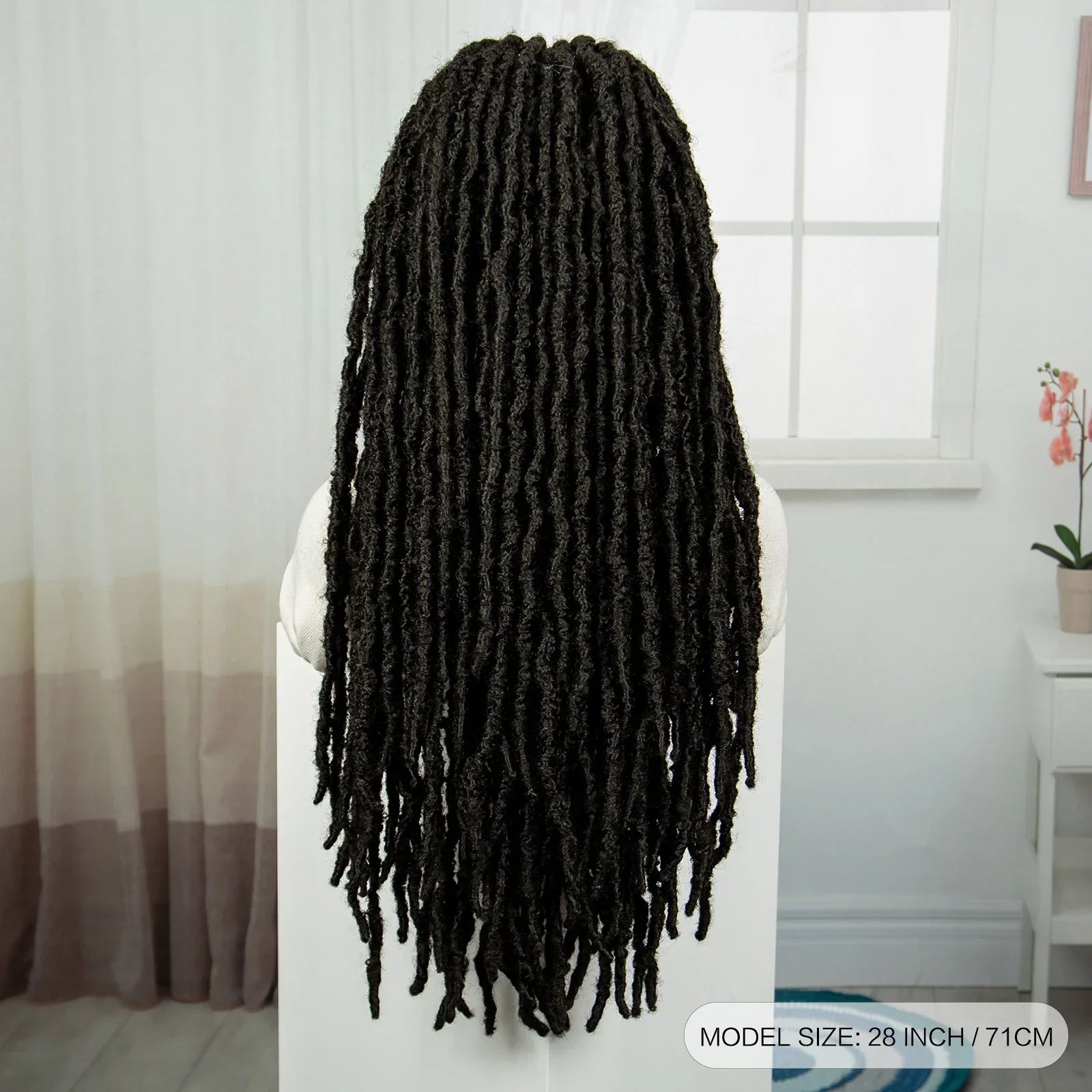 28" Cornrow Faux Locs Full Lace Wig | Goddess Braids | Baby Hair | Knotless Box Braids