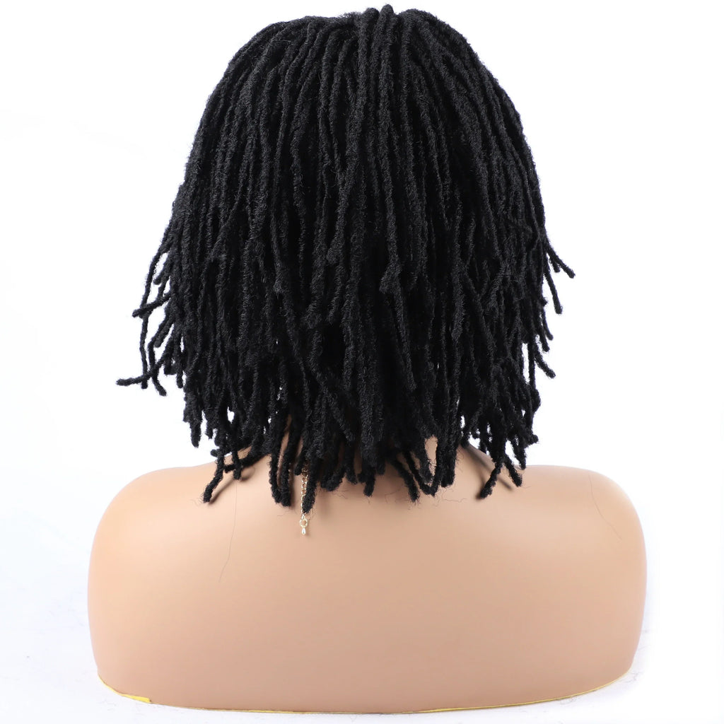 10 Inch | Short | Crochet | Synthetic | Fiber | Afro | Curly Twist | Dreadlock Wigs For Women