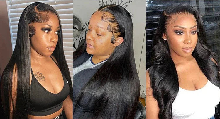 46-50 Inch | 13x6/13x4 Lace Width | Bone Straight | Brazilian | Remy Hair | HD Transparent Lace Frontal Wig - 200% Density