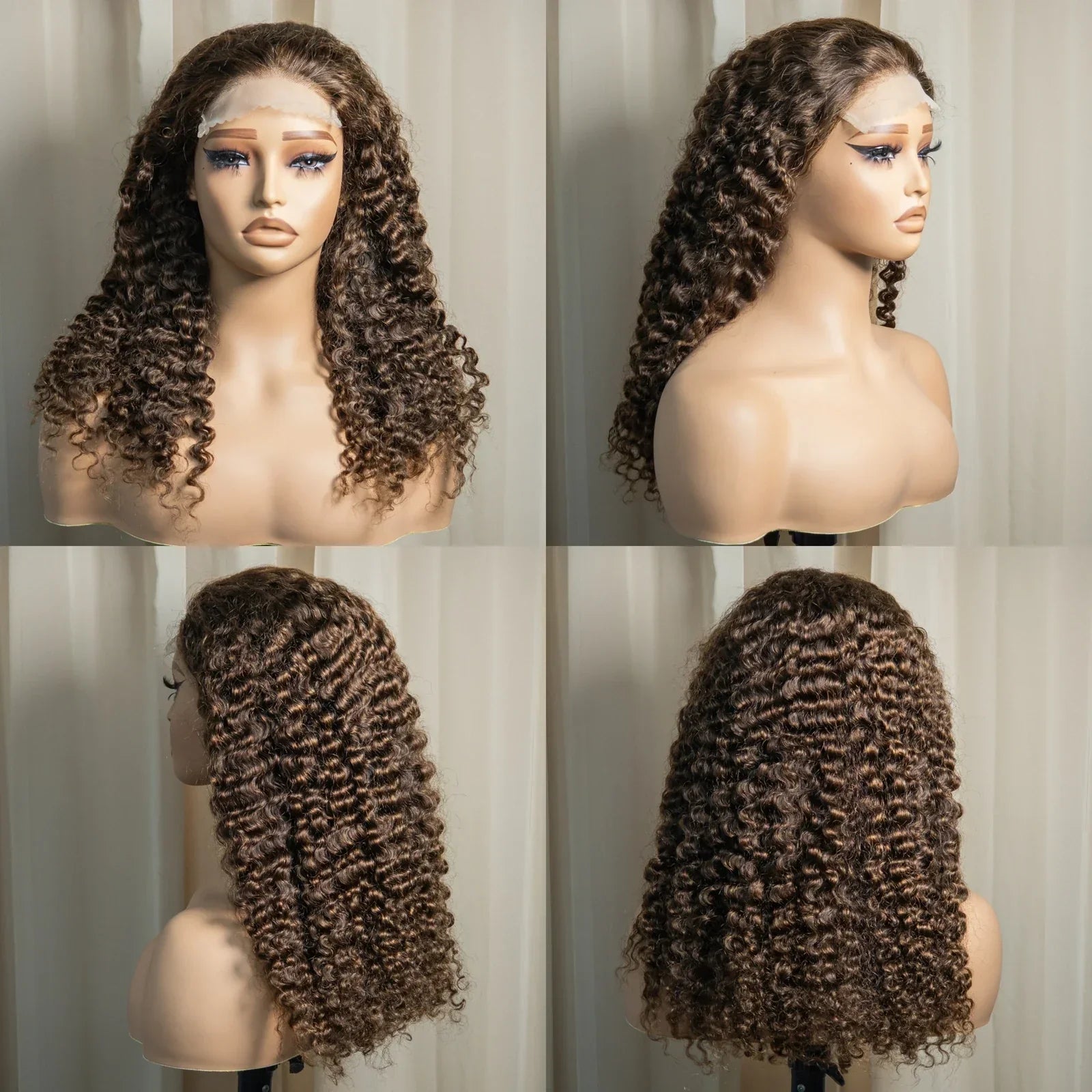 20" Deep Wave Double Drawn HD 5x5 Lace Closure Wig | Burmese Curly Remy Hair | 350% Density