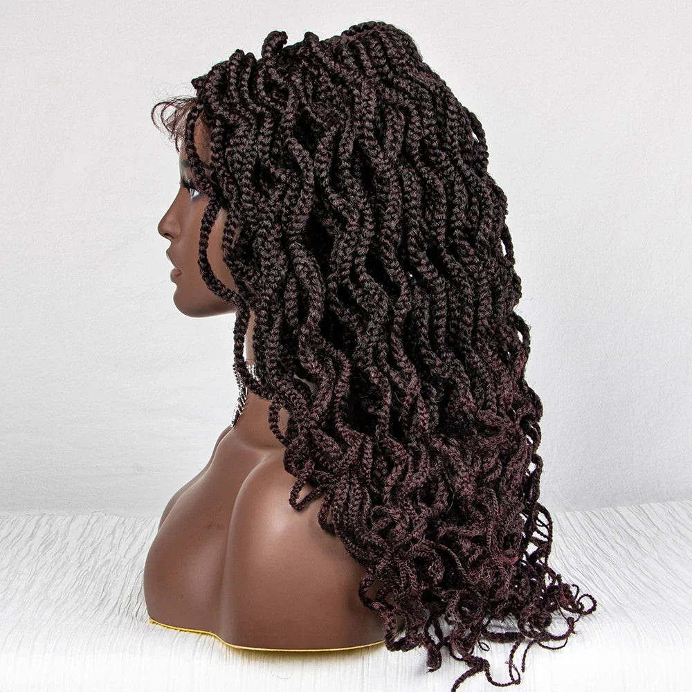 18" Knotless Box Braids Wig | Synthetic Lace Front