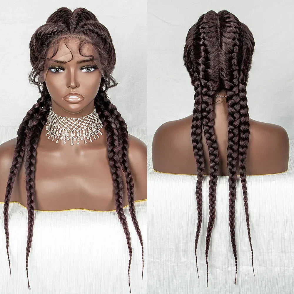 26" Blonde Ombre Twist Braids Wig | Lace Front Clearance Sale