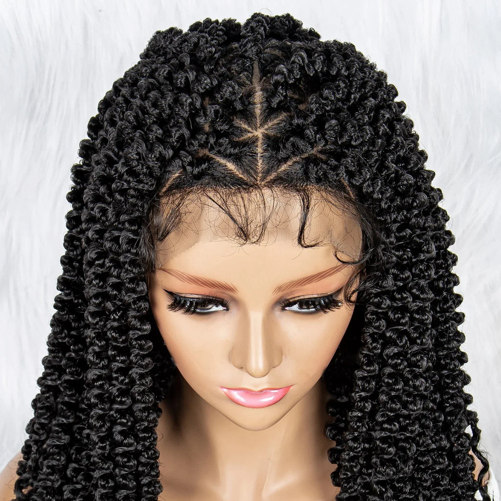 18" HD Lace Full Lace Braided Wig | Twist Braids | Baby Hair | Natural Look | Synthetic Hair