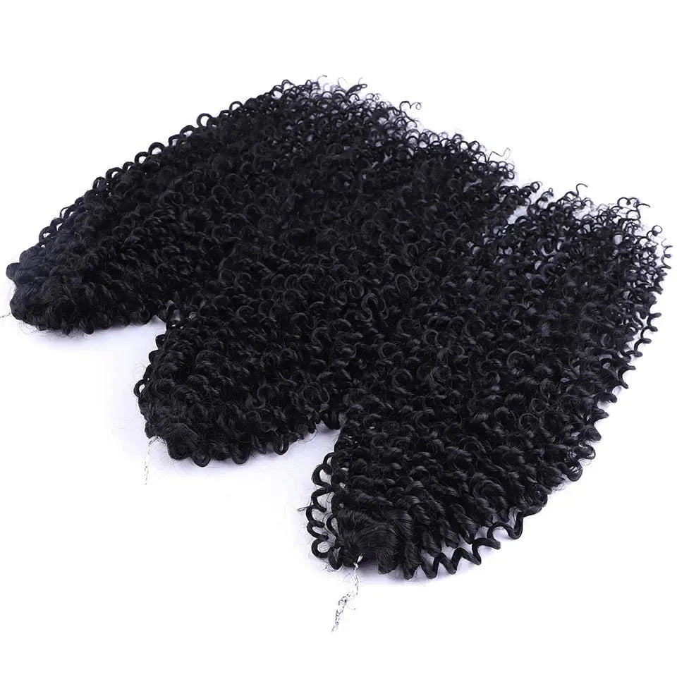 200g 3-Pack Ombre Brown Afro Kinky Curly Crochet Hair | 18 Inch | Passion Twist Extensions