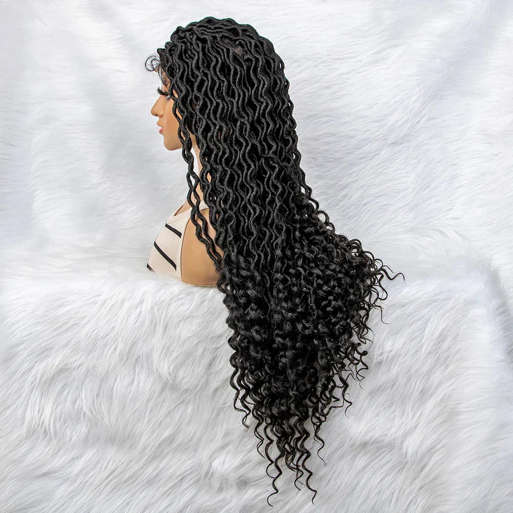 34" Dreadlocks Braided Wig | Full Lace Front with Baby Hair