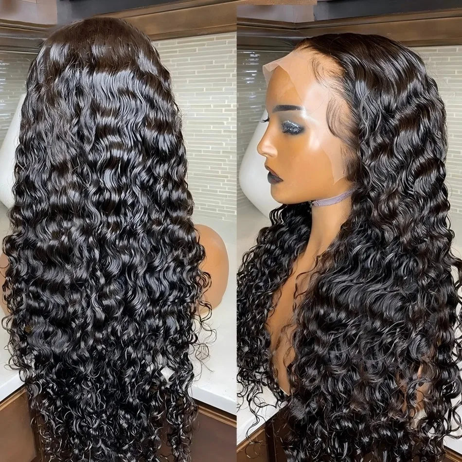40 Inch Curly Human Hair Lace Front Wig | 250% Density Brazilian Remy HD Lace Frontal Wig for Women (On Sale)