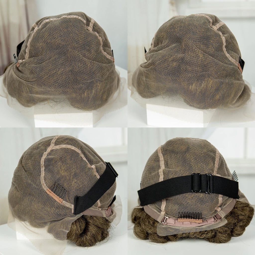 6" Short Bantu Knotless Braids Wig | 1B/30 Ombre | Full Lace