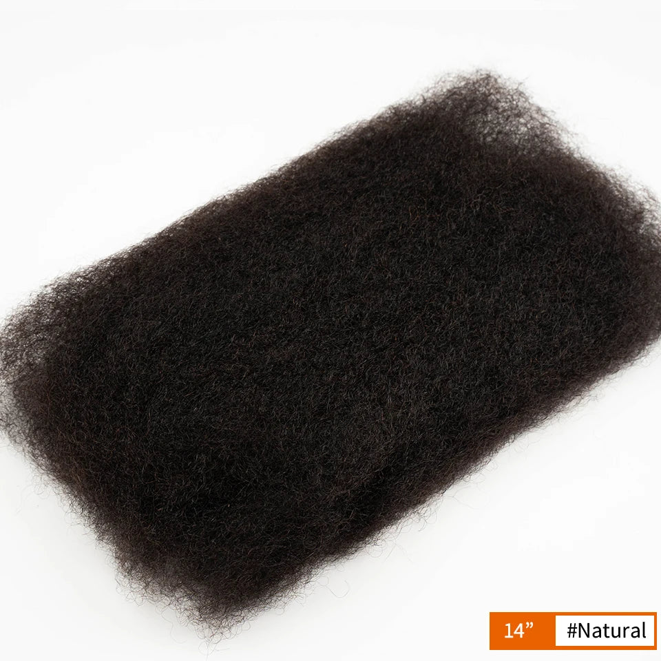 Afro Kinky Bulk Human Hair for Braiding | 50g Brazilian Remy Extensions for Dreadlocks & Crochet Braids