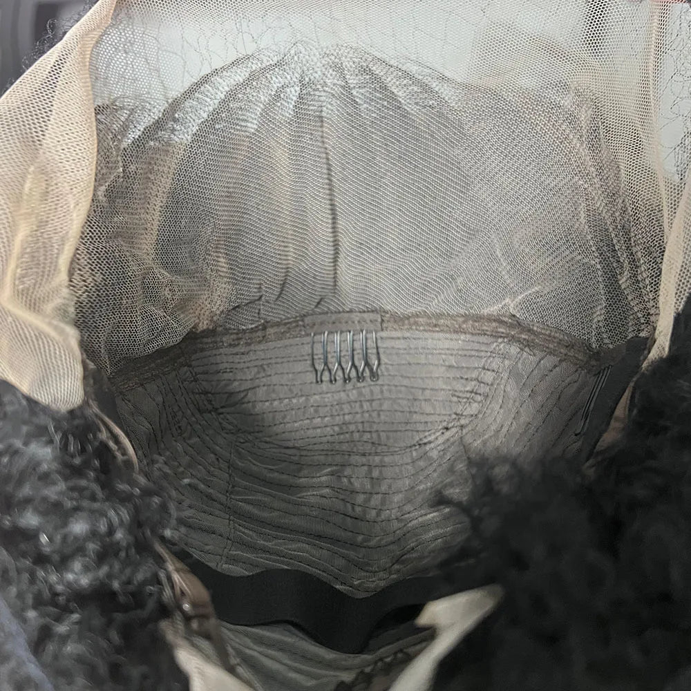 6" Afro Curly Braided Lace Front Wig | 250% Density | Brazilian Remy Hair | Short Curly Wig