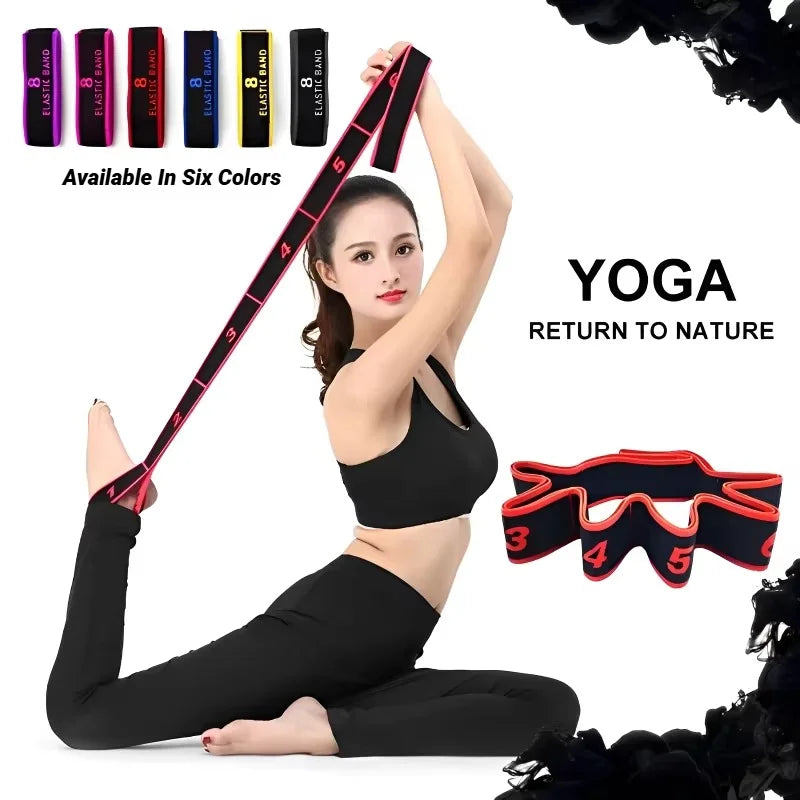 8 Section Yoga Stretching Resistance Bands