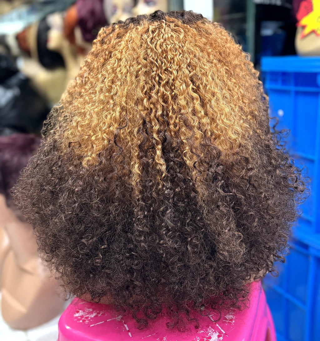 350% Density Pixie Curly HD Lace Frontal Wig | Bouncy Burmese Human Hair