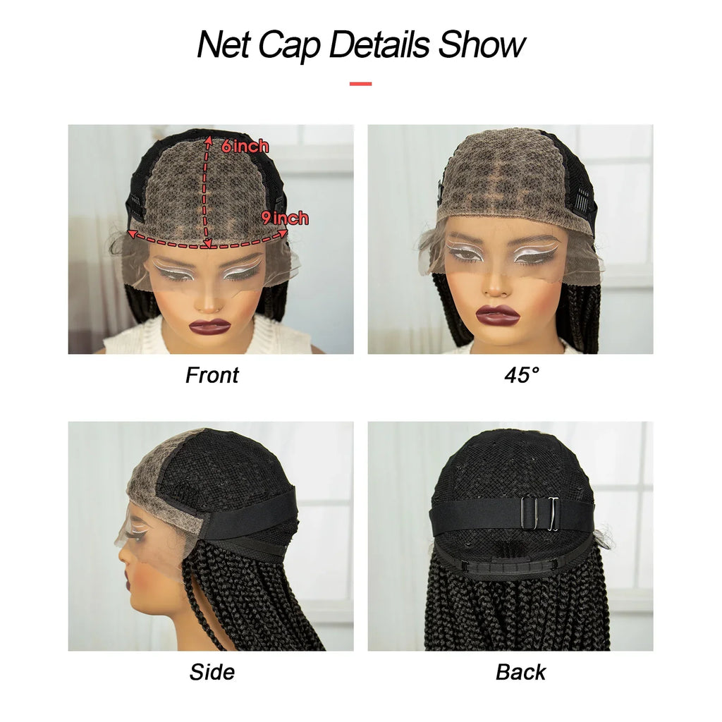 36" Ombre Knotless Braids Wig | 1B/27 | 9x6 Lace Front | Baby Hair