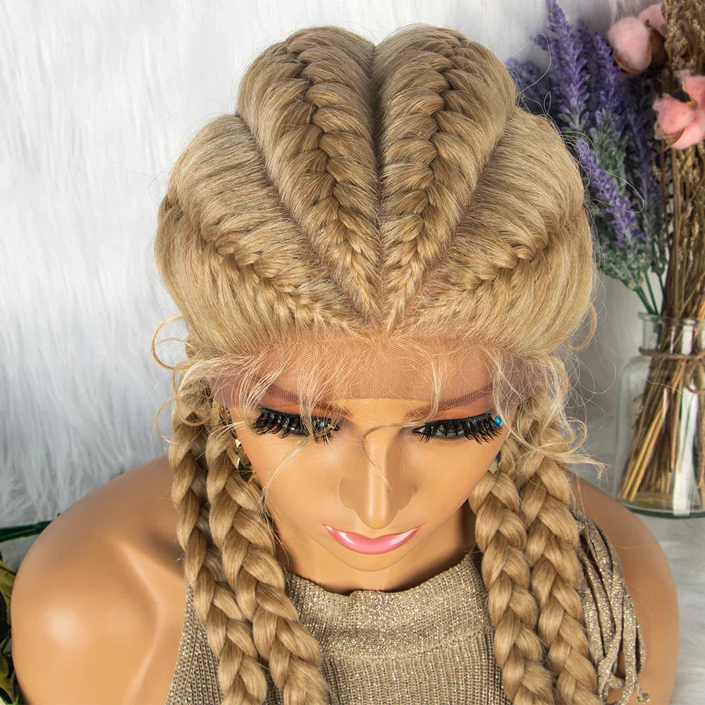 26" Blonde Ombre Twist Braids Wig | Lace Front Clearance Sale