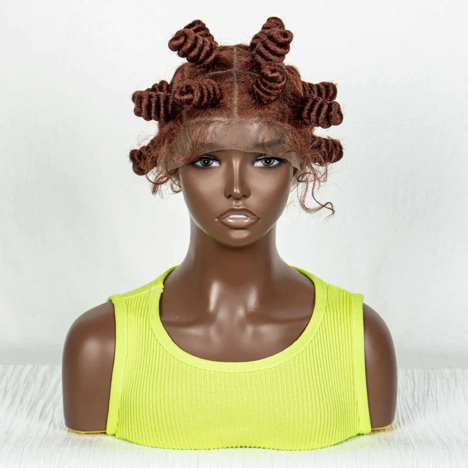 613 Blonde Handmade Bantu Knotless Braids Wig | Full Lace Frontal