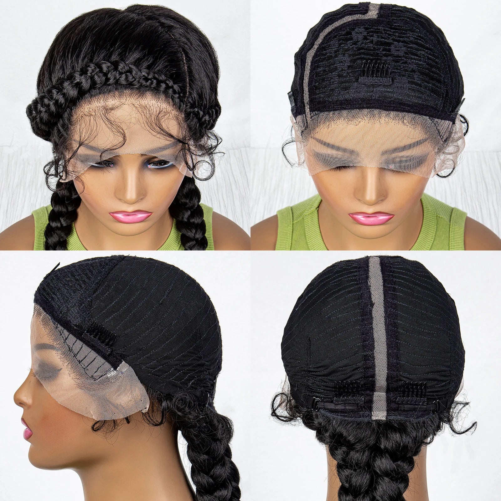 24" Natural Box Braids Wig | Lace Front | Baby Hair | Everyday Style