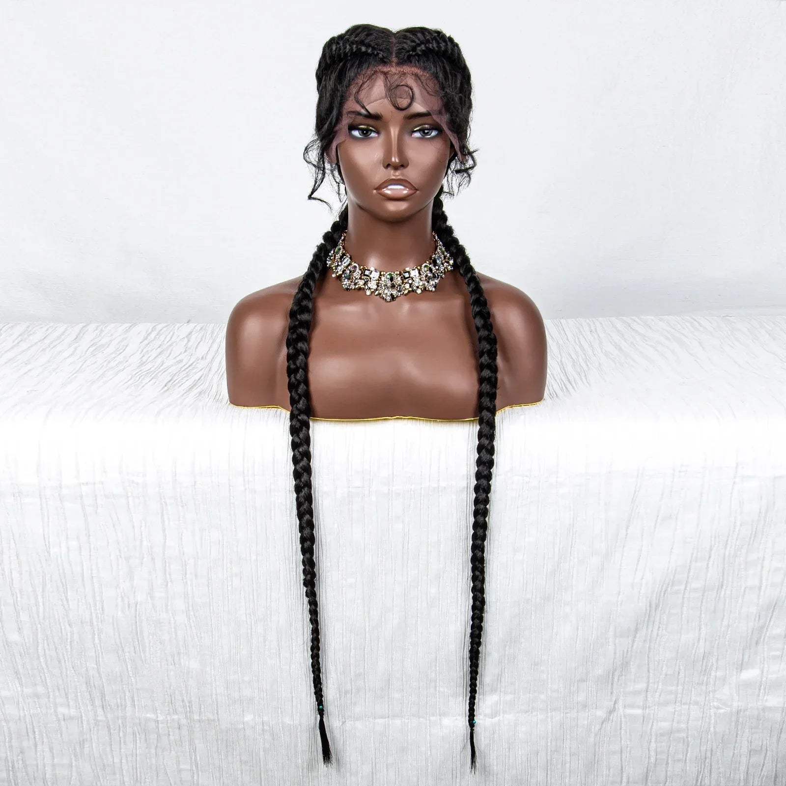 36" Twist Braided Wig | Lace Front | Natural Color | Clearance Sale