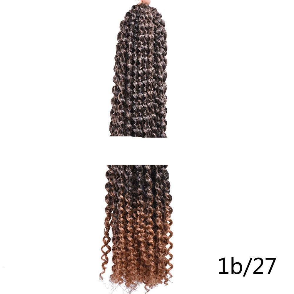 18-Inch European and American Style Wig Passion Twist Water Ripple Wig Water Wave Crochet Chemical Fiber Wig