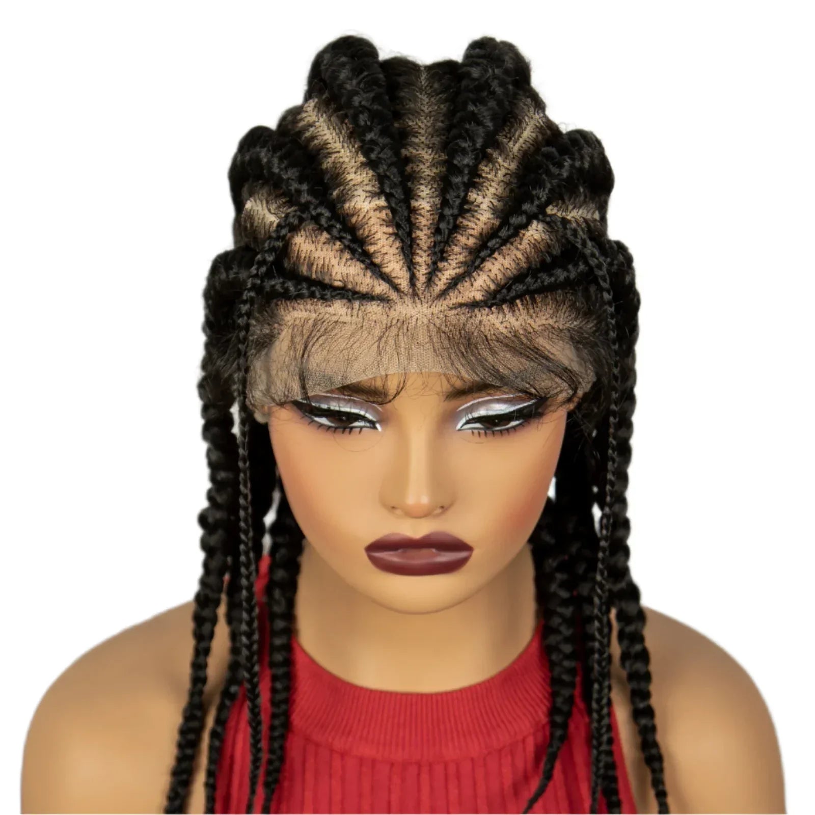 18" Natural Braided Wig | Full Lace | Baby Hair | Everyday Style