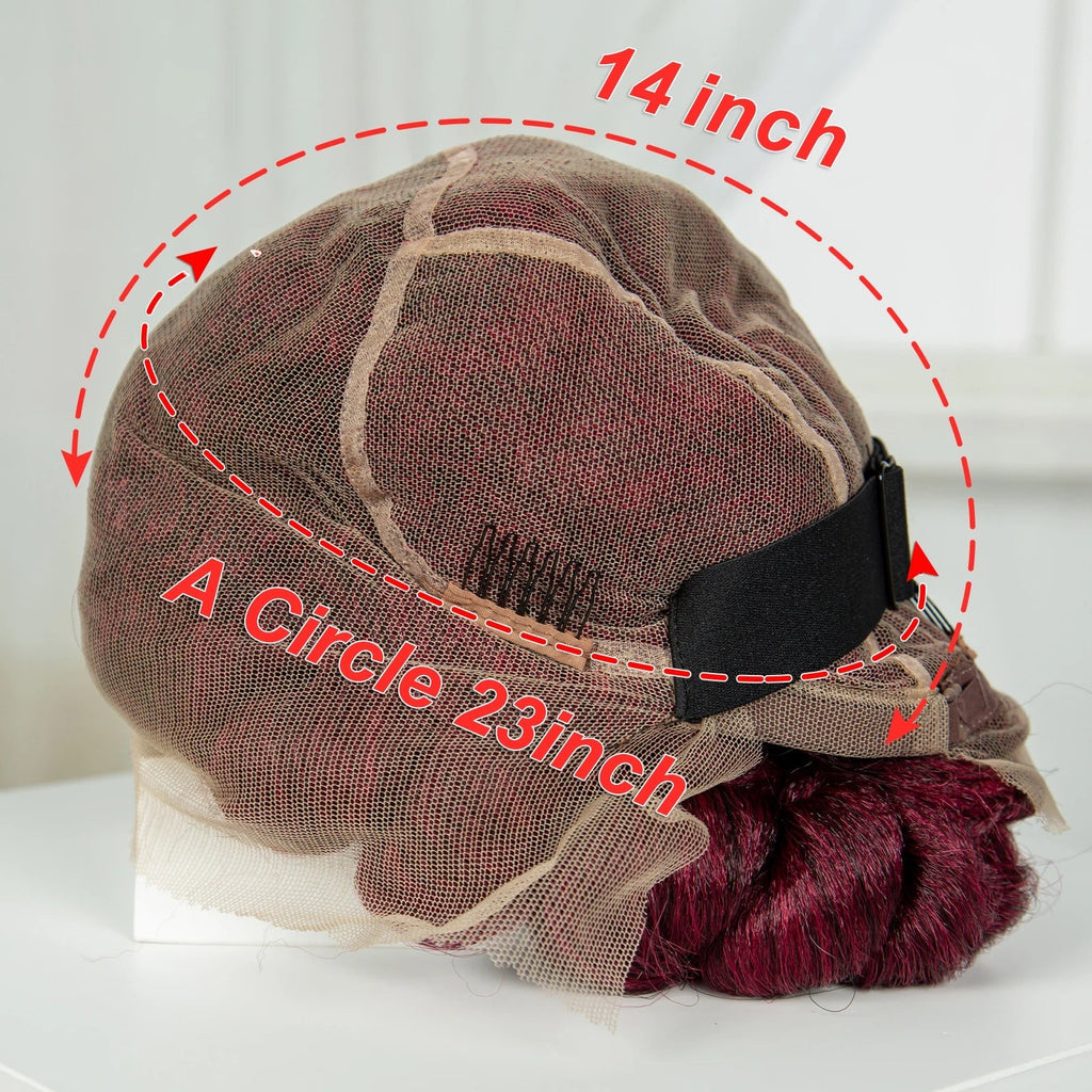 6" Short Bantu Knotless Braids Wig | 1B/30 Ombre | Full Lace