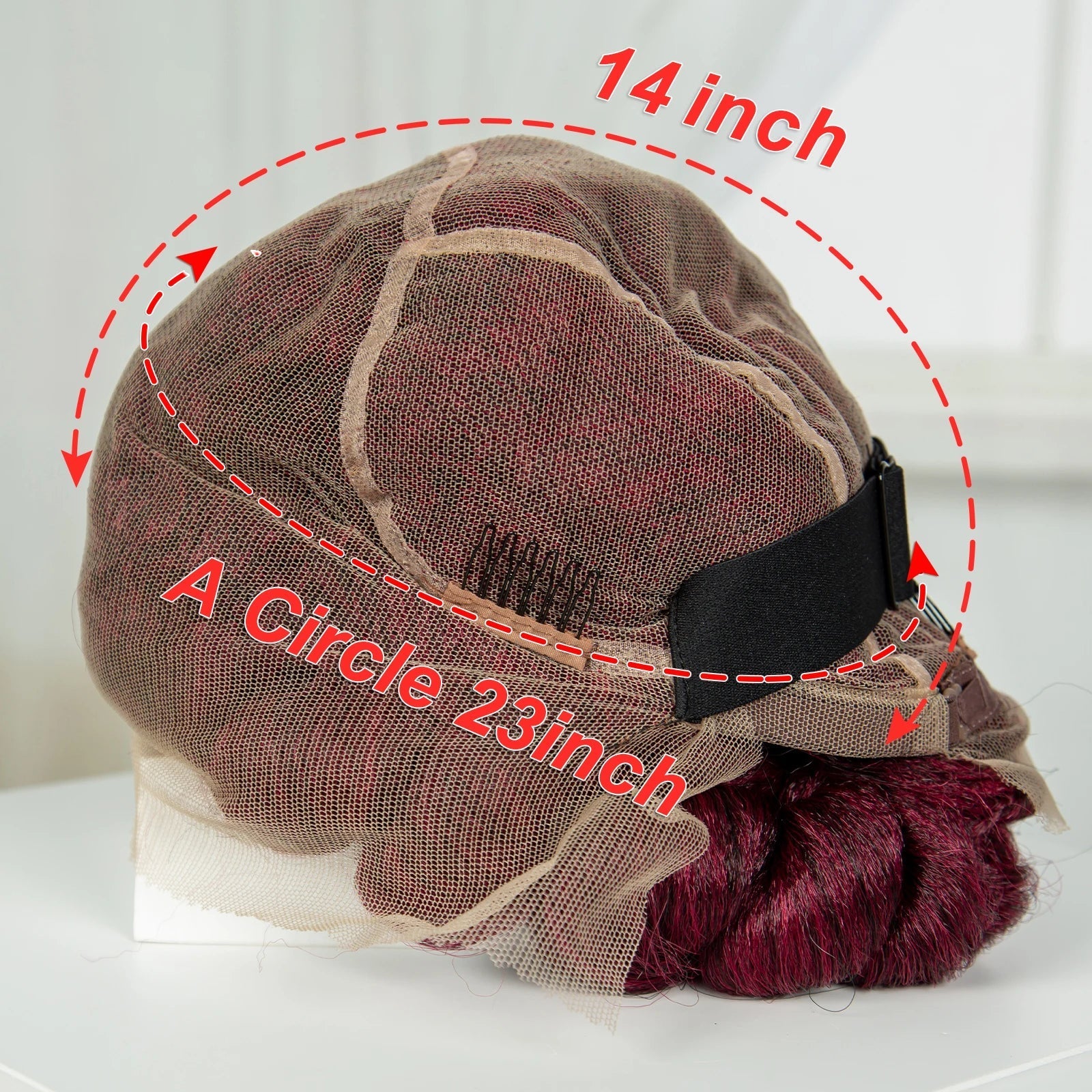 6" Short Bantu Knotless Braids Wig | 1B/30 Ombre | Full Lace