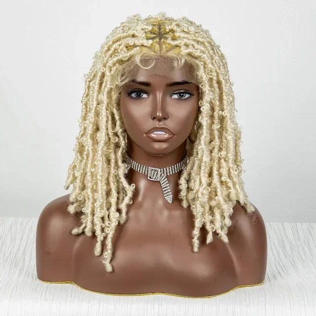 613 Blonde Butterfly Locs Braids Wig | Knotless Crochet | Full Lace