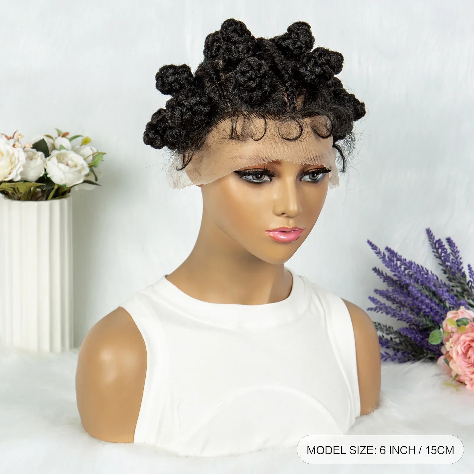 Bantu Knot Box Dreadlocks Wig | Full Lace with Baby Hair