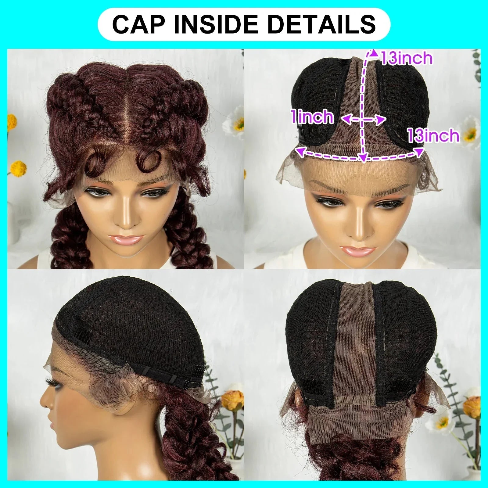 36" Twisted Braids Lace Front Wig | 13x1 | Senegalese Twist | Baby Hair | Handmade Synthetic Braids