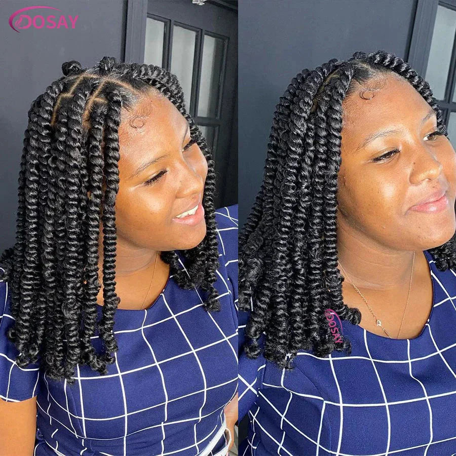 36" Fulani Cornrows & Knotless Box Braids Wig | 360 Full Lace | Baby Hair | Black Women
