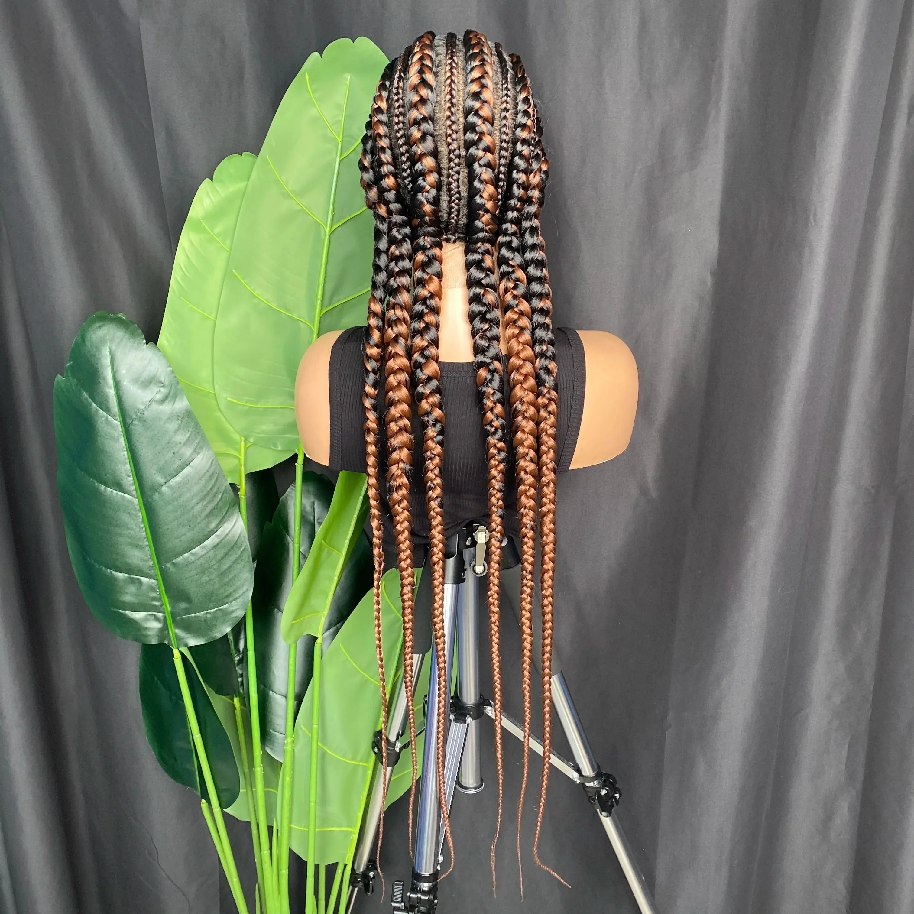 36" Knotless Box Braids Wig | Full Lace | Baby Hair | Natural Look | Synthetic Braids