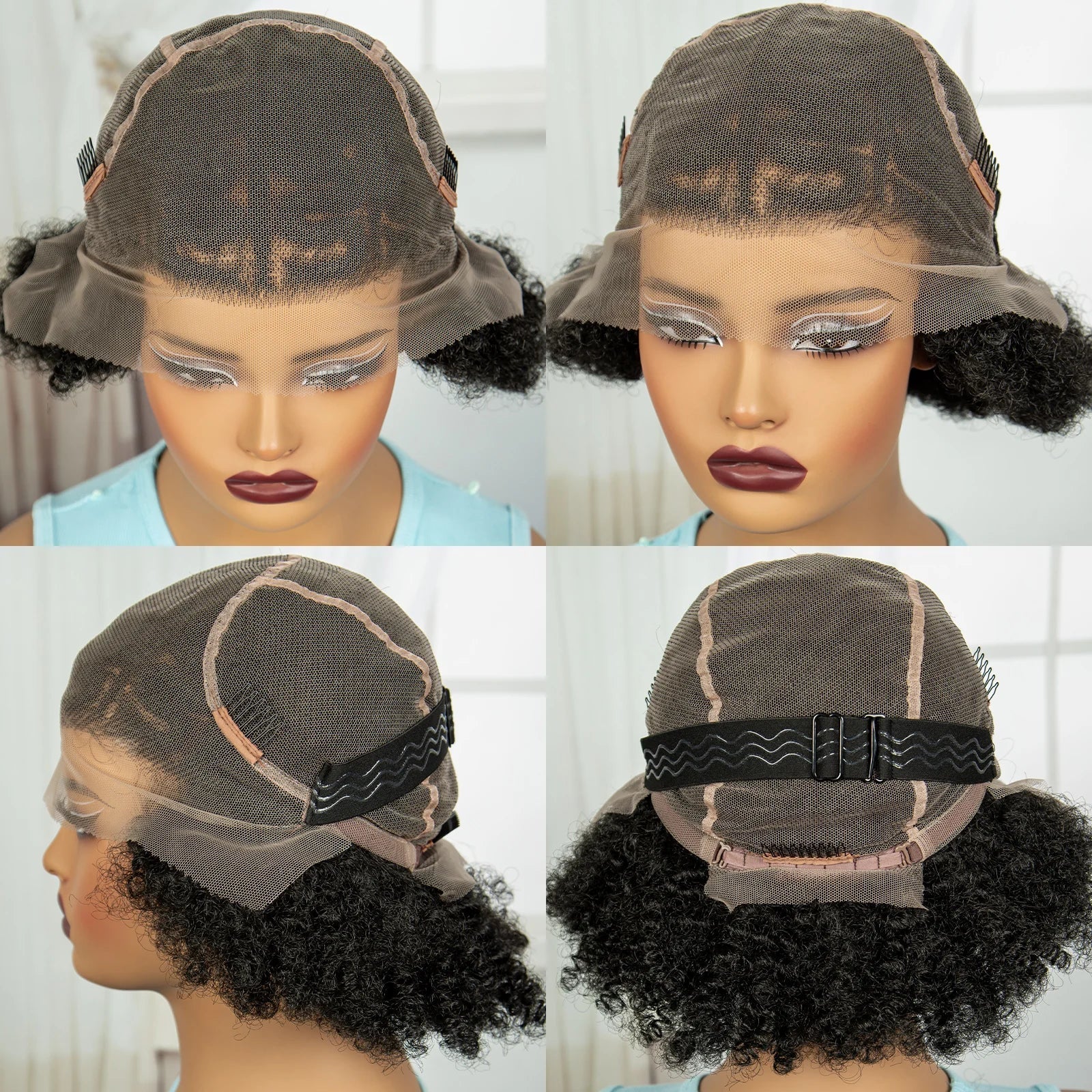Afro Kinky Curly Cornrow Braids Wig | Full Lace | Baby Hair | Natural Look