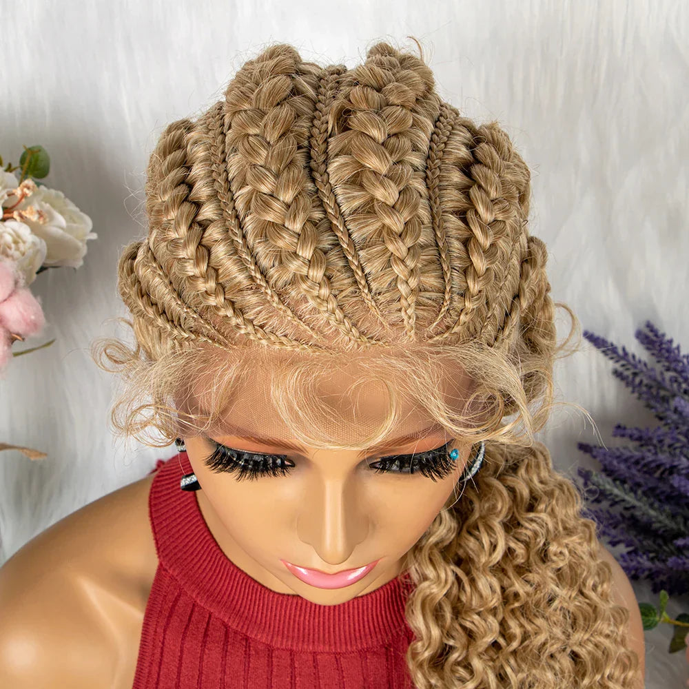 28" Blonde Crochet Braids Wig | Lace Front | Pre-Plucked Baby Hair